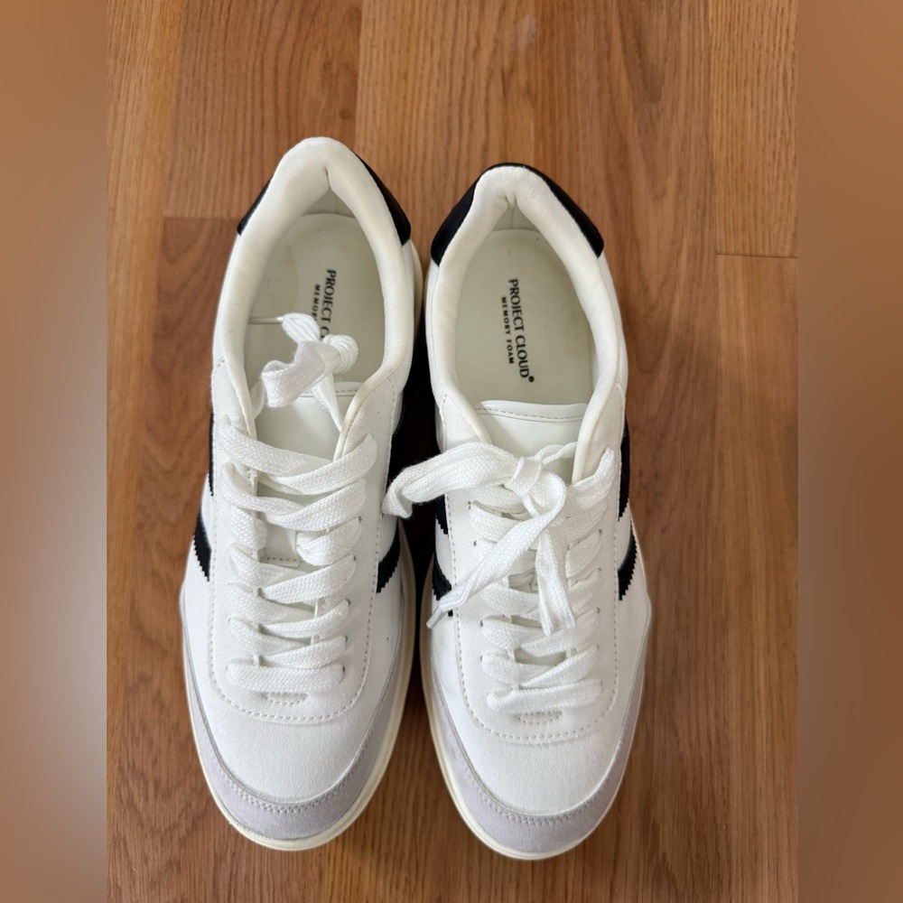 Project Cloud black and White Platform Sneakers s… - image 6